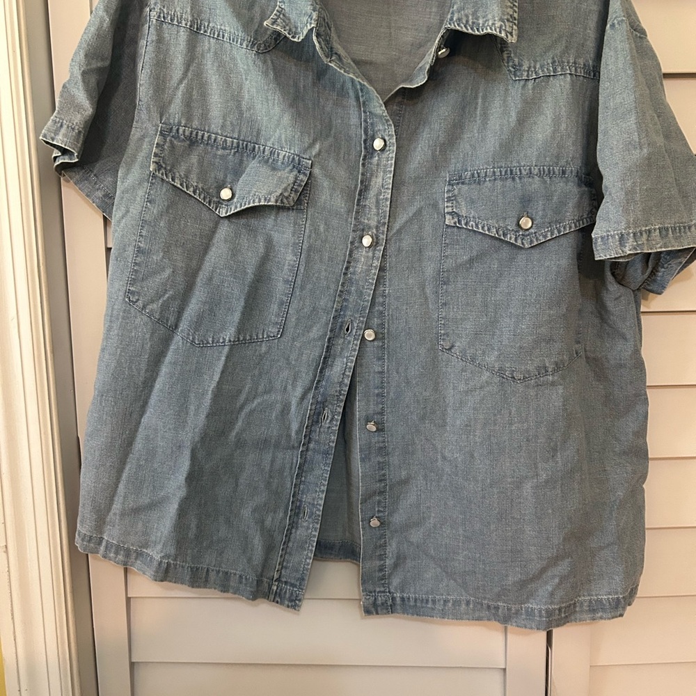 Jane and Delancey Blue Button Down Shirt